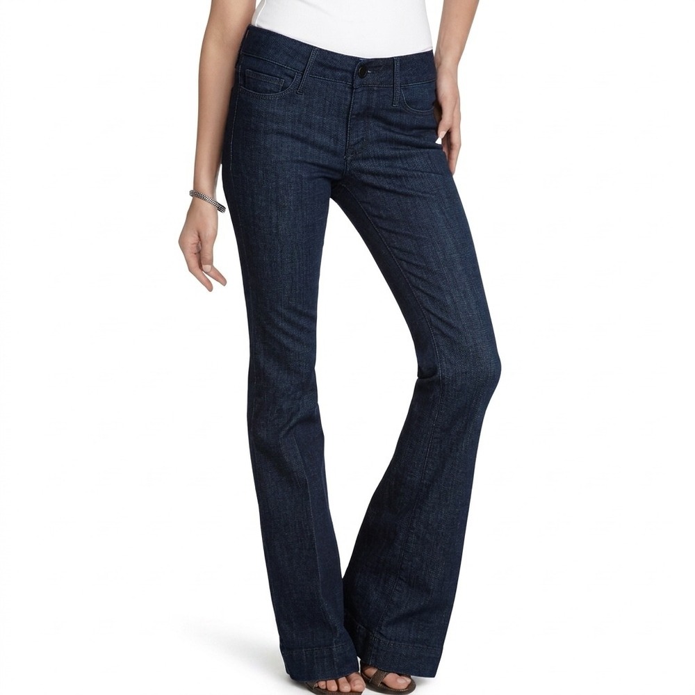 Armani Exchange J70 Skinny Flare Jeans Dark Wash Low Rise‎ Stretch Blue Size 6